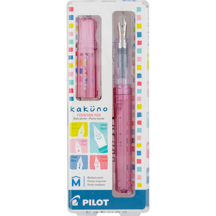 Pilot Kakuno Fountain Pen, Clear Pink