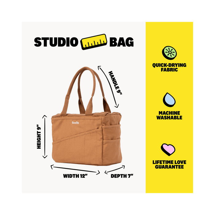 Soolla Studio Bag, Cinnamon - Art Department LLC