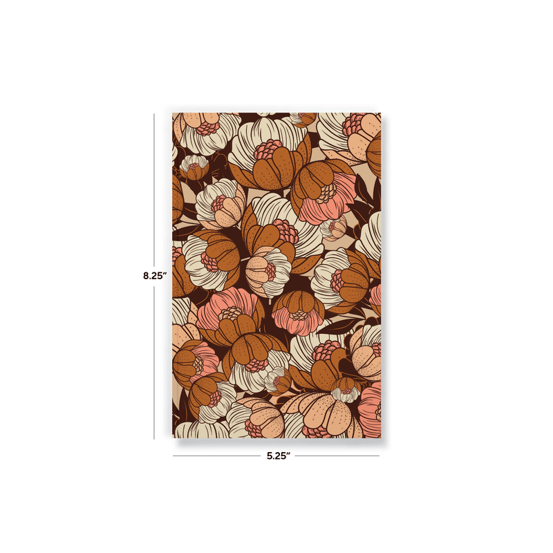 Rustic Blossoms Soft Touch Classic Layflat Notebook - Art Department LLC