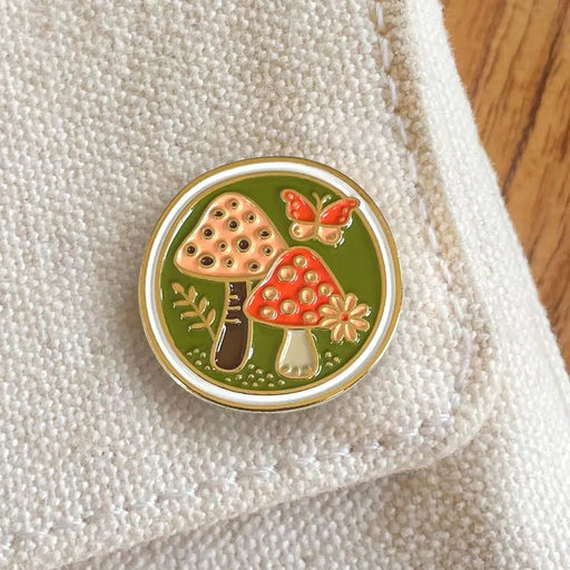 Mushrooms Enamel Pin - Art Department LLC