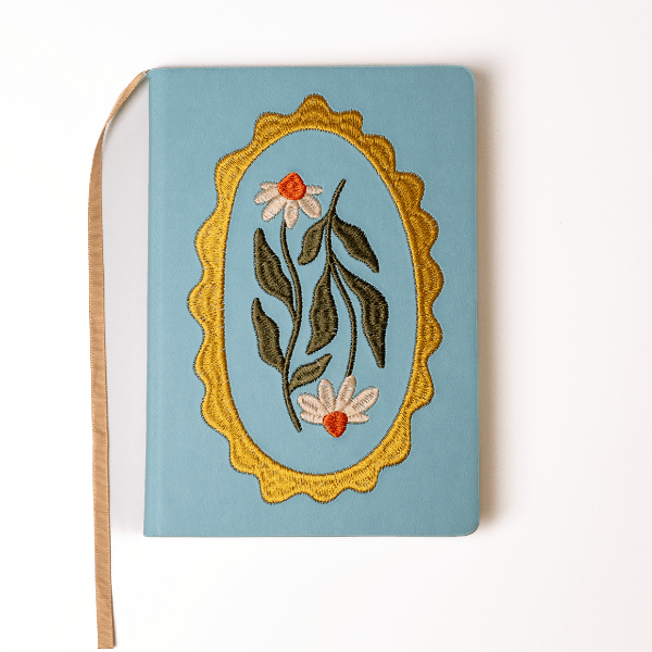 Daisy Frame Hardbound Embroidered Notebook - Art Department LLC