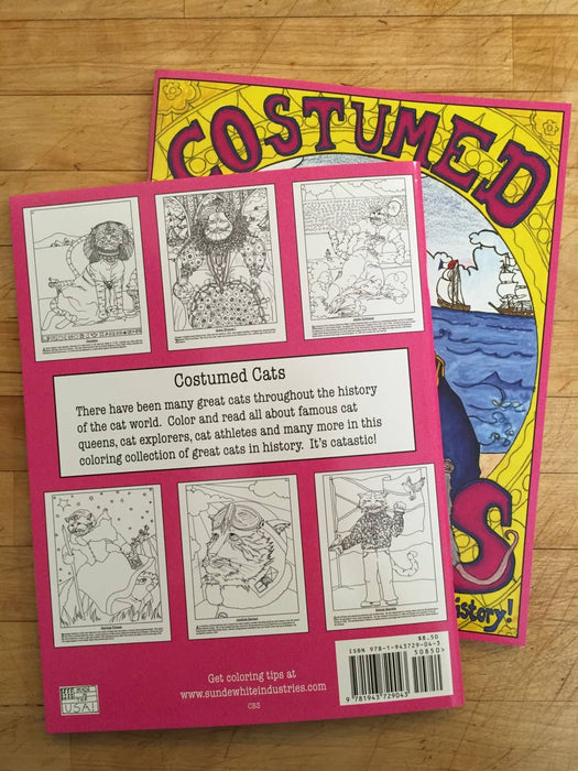 Costumed Cats, A Coloring Book Collection Of Great Cats In History!