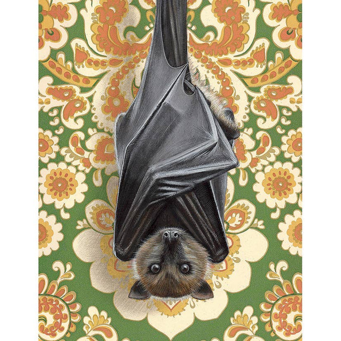 Flying Fox Bat - Note Card - Art Department LLC