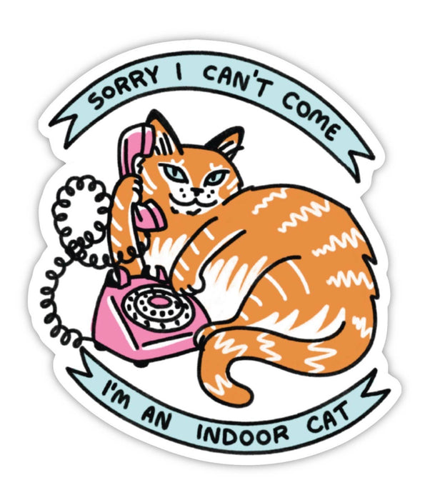 Indoor Cat Sticker - Art Department LLC
