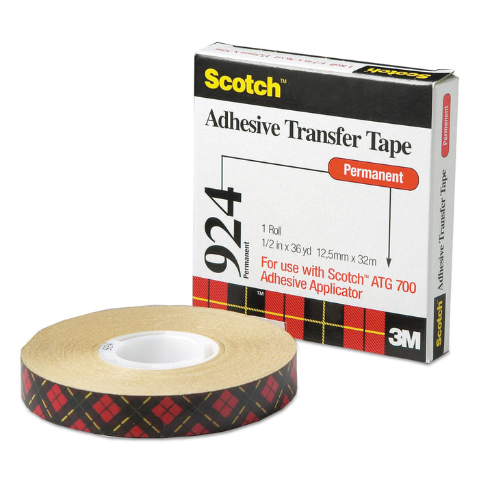 Scotch ATG Adhesive Transfer Tape 924 1/2 Inch