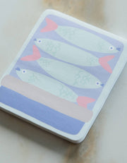 Die - Cut Sticky Notepad | Tinned Fish - Art Department LLC