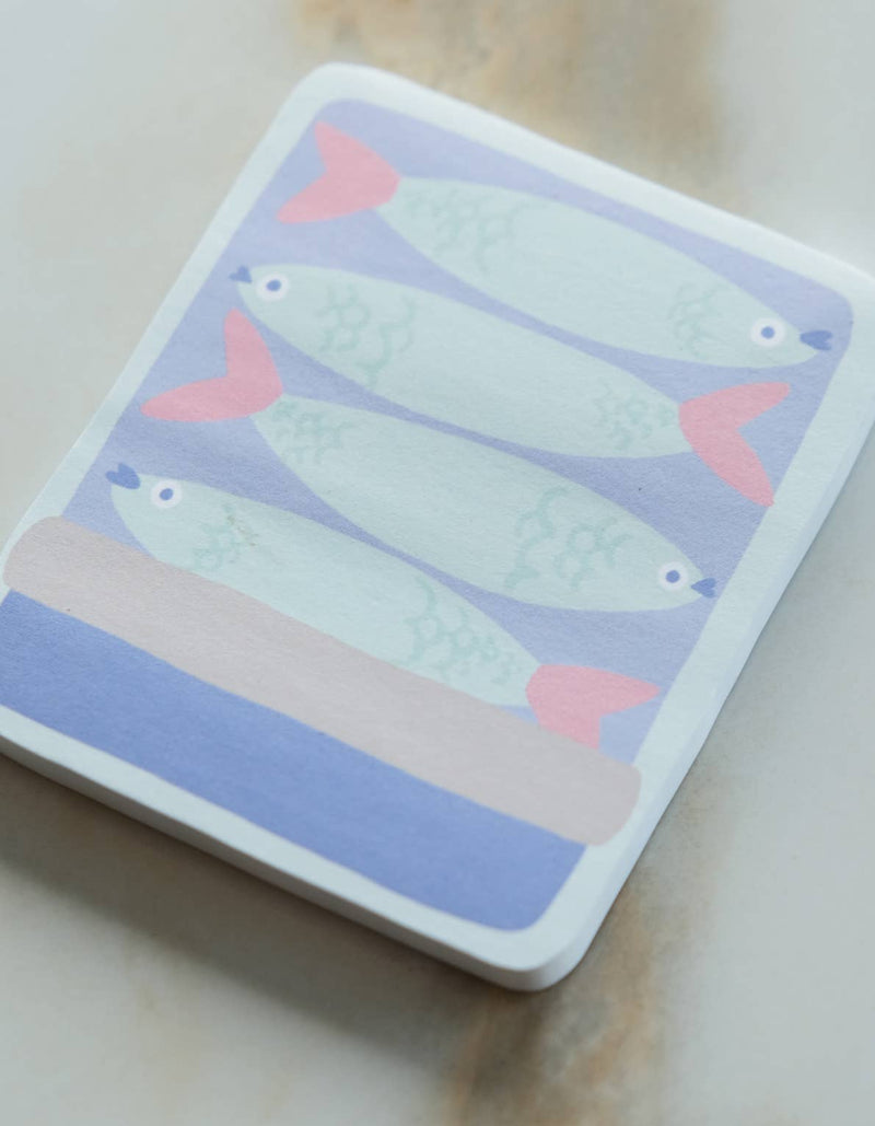 Die - Cut Sticky Notepad | Tinned Fish - Art Department LLC