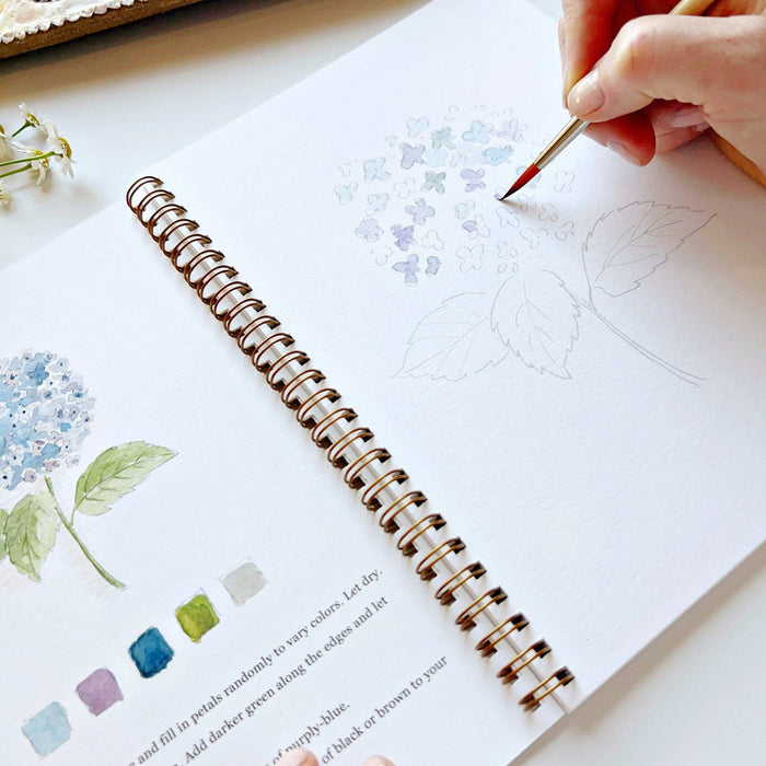 Flowers watercolor workbook - Art Department LLC