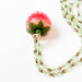 Strawberry Charm Necklace with Green Beads - Art Department LLC