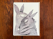 Hugging Creatures Note Card - Art Department LLC