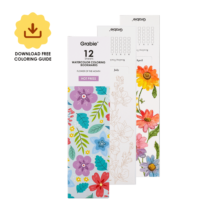 12 Sheets 140LB Watercolor Coloring Bookmarks - Art Department LLC