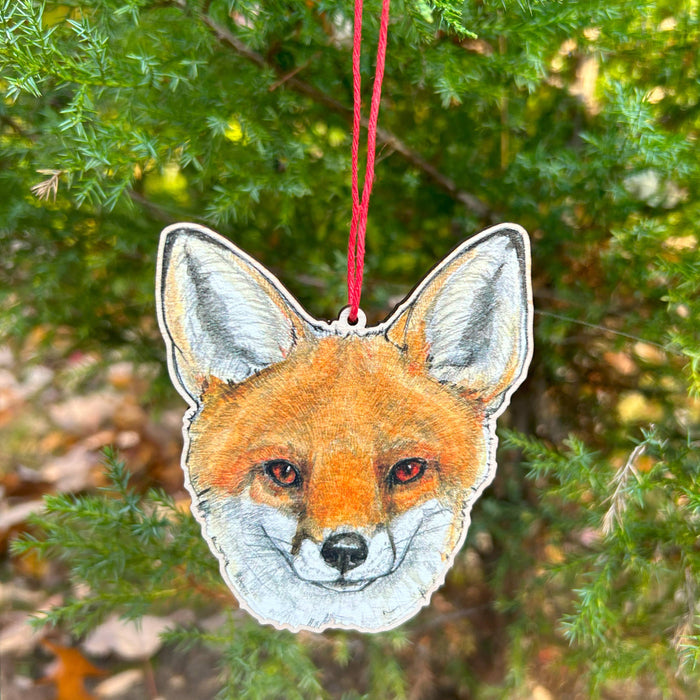 Fox Face - 3.5" Wooden Ornament