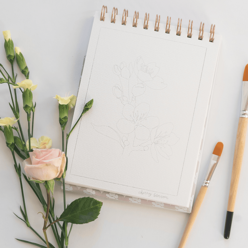 Flowers watercolor workbook - Art Department LLC