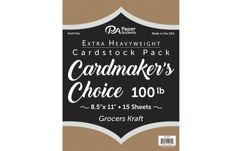 Cardmakers Cardstock Pack - Kraft 8.5"x 11" - Art Department LLC