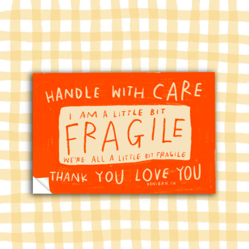 A LITTLE BIT FRAGILE Sticker - Art Department LLC