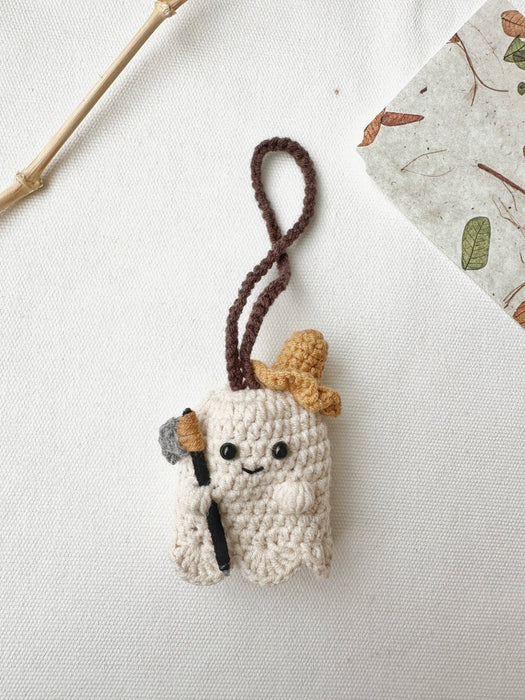Halloween Crochet Car Hanger & Keychain Jack O Lantern, Grim Reaper - Art Department LLC