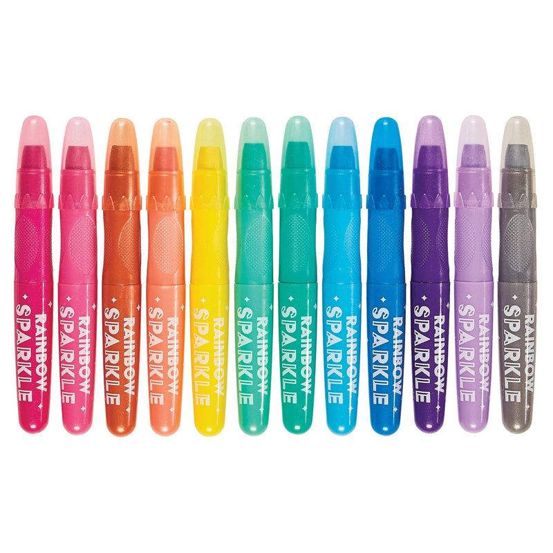 Rainbow Sparkle Watercolor Gel Crayons - Set of 12 - Art Department LLC