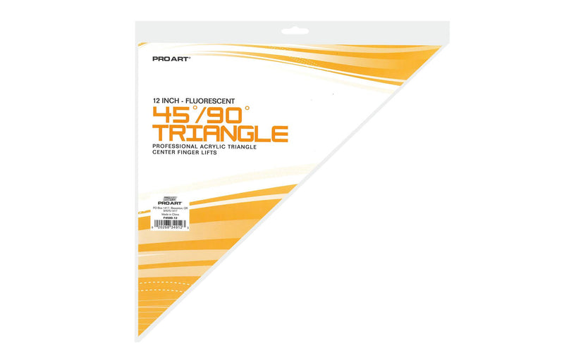 Triangle 45/90 With Finger Lift 12" Fluorescent - Art Department LLC