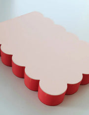 Scalloped Shaped Notepad | Peach + Persimmon Edge - Art Department LLC