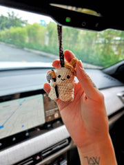Halloween Crochet Car Hanger & Keychain Jack O Lantern, Grim Reaper - Art Department LLC