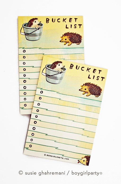 Hedgehog Bucket List Notepad