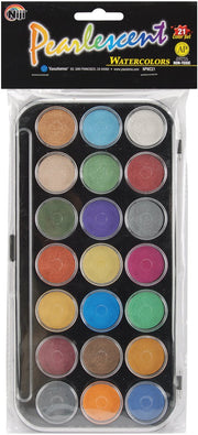 Pearlescent Watercolor Paint Cakes 21/Pkg - Art Department LLC