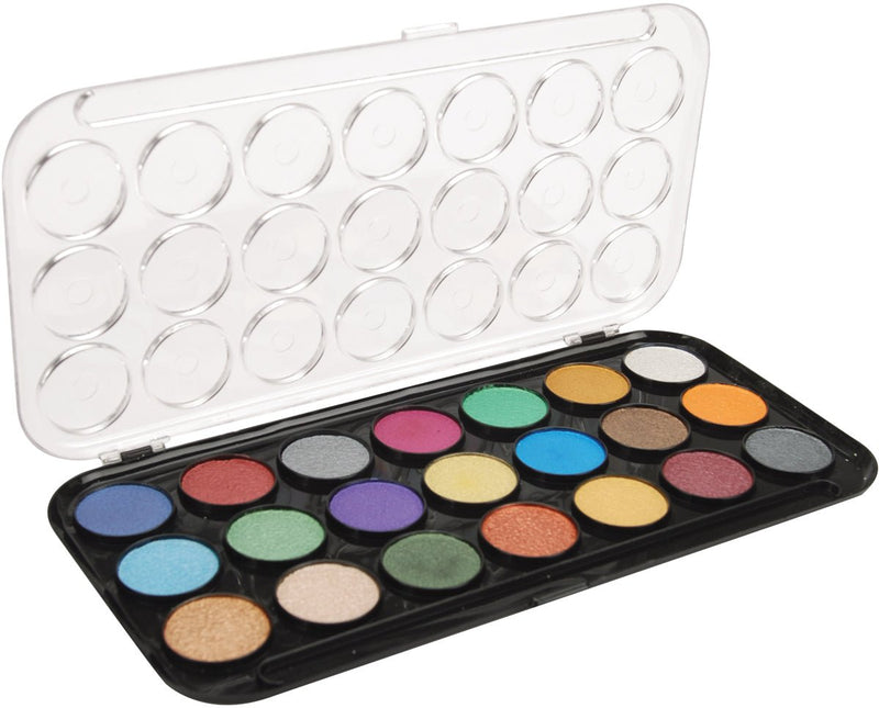 Pearlescent Watercolor Paint Cakes 21/Pkg - Art Department LLC