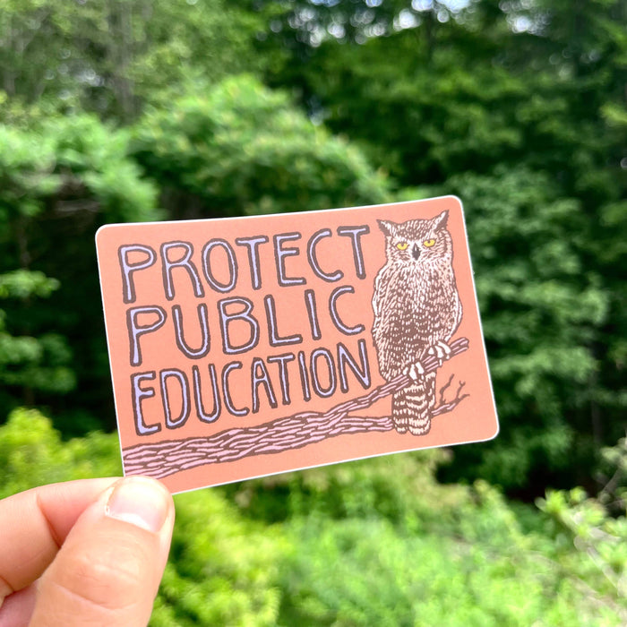 Protect Public Education Sticker | matte vinyl owl