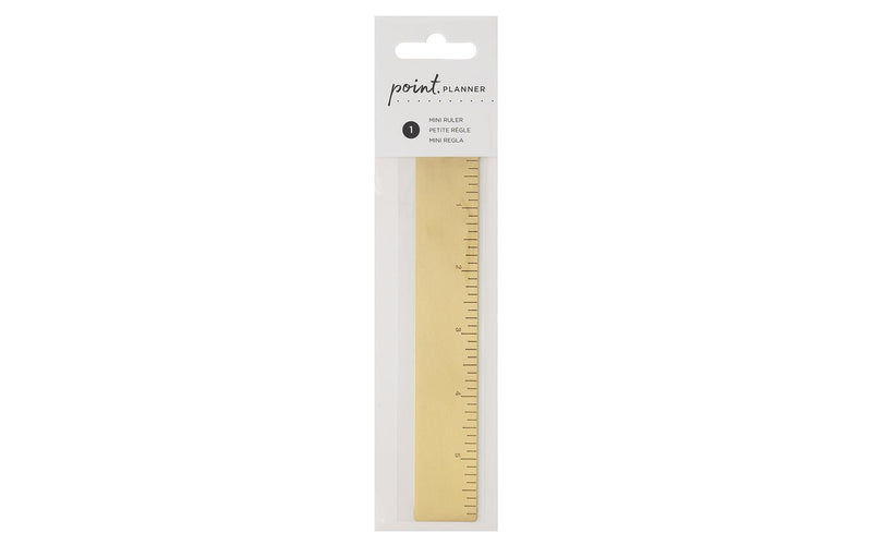 American Crafts Collection Point Planner Mini Ruler Gold - Art Department LLC