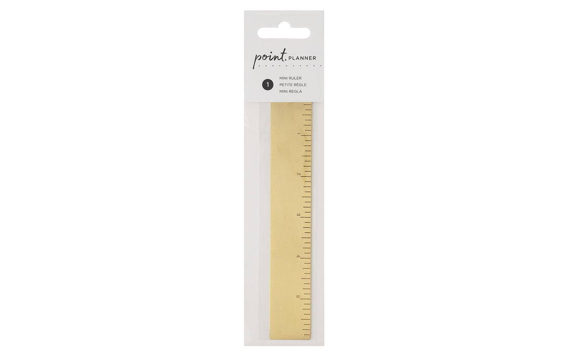 American Crafts Collection Point Planner Mini Ruler Gold - Art Department LLC