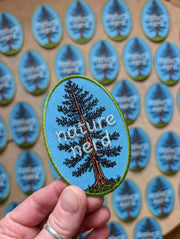 Iron-on patch | nature nerd - embroidered Pine tree applique - Art Department LLC