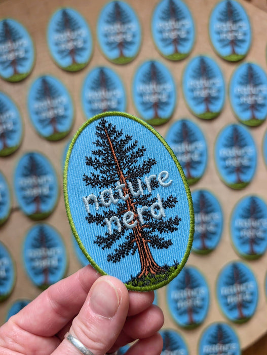 Iron-on patch | nature nerd - embroidered Pine tree applique
