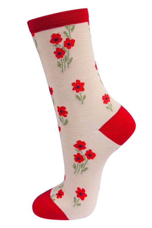 Bamboo Ditsy Floral Ankle Socks