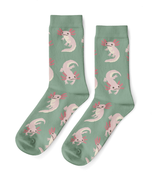 Axolotl - Large Crew Socks - Art Department LLC