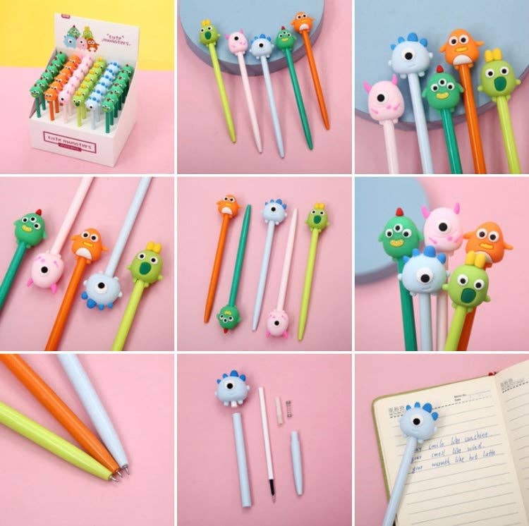 Cute Monster Retractable Gel Pen - Art Department LLC