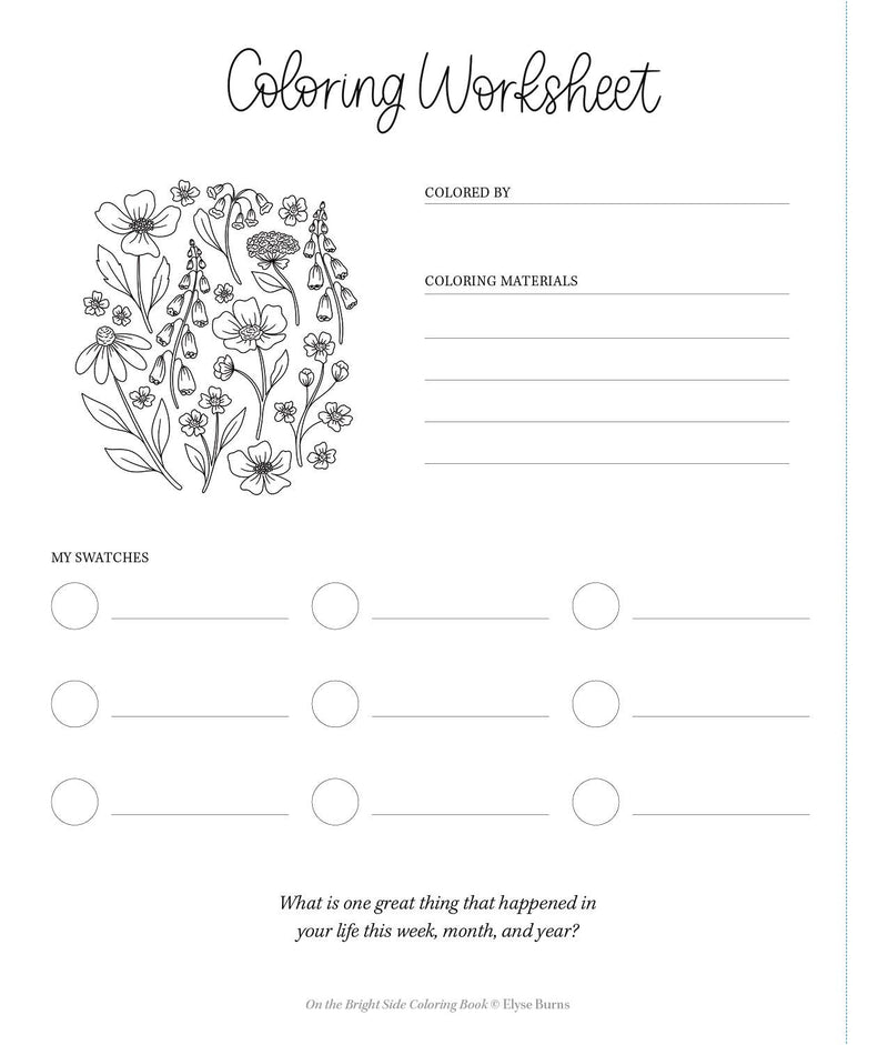 On the Bright Side Coloring Book - Art Department LLC