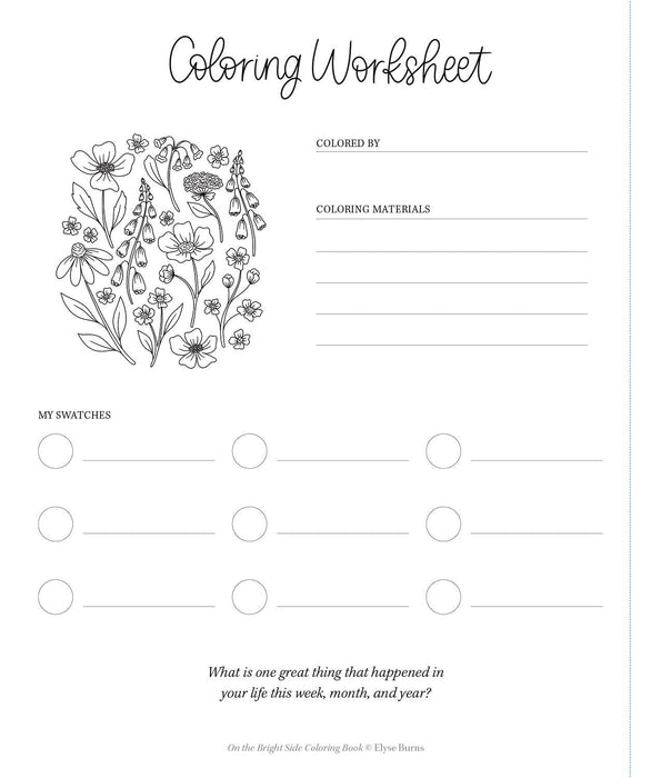 On the Bright Side Coloring Book - Art Department LLC