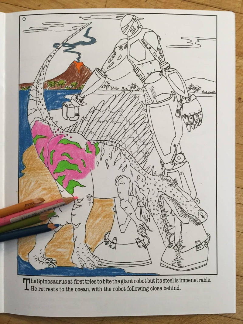 Coloring Book: Dinosaurs vs. Machines, The Earth Will Tremble - Art Department LLC