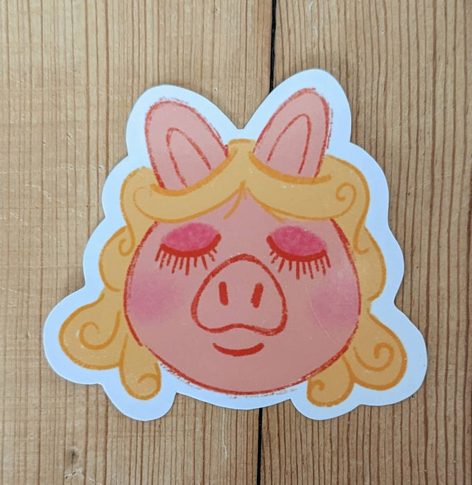 Cute Muppets Miss Piggy Vinyl Sticker