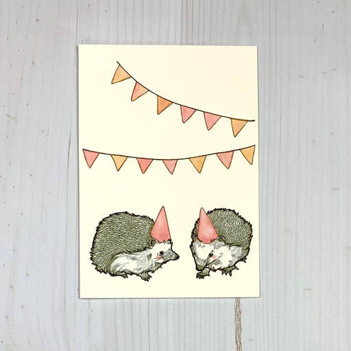 Hedgehog Party 5x7" Notecard