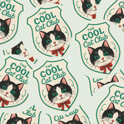 Cool Cat Club Vinyl Sticker - Art Department LLC