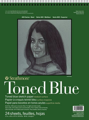 Strathmore 400 Series Toned Blue Sketch Paper Pad 11X14