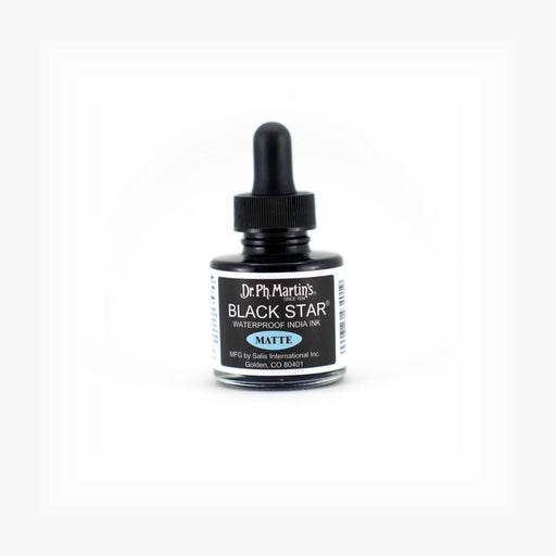 Black Star Waterproof India Ink Bottles (1 oz) - Art Department LLC