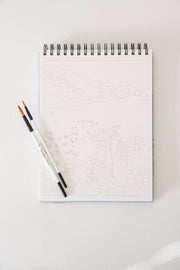 Landscape Watercoloring Book - Outlines with Video Tutorials - Art Department LLC