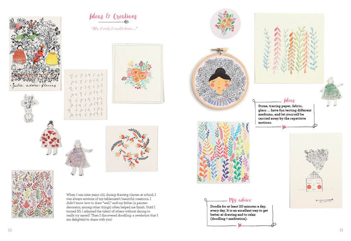 Floral Doodling Handbook, inside pages