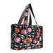 Cotton Fabric Tote Bag - Black Floral - Art Department LLC