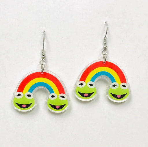 Rainbow Kermit Earrings - Art Department LLC