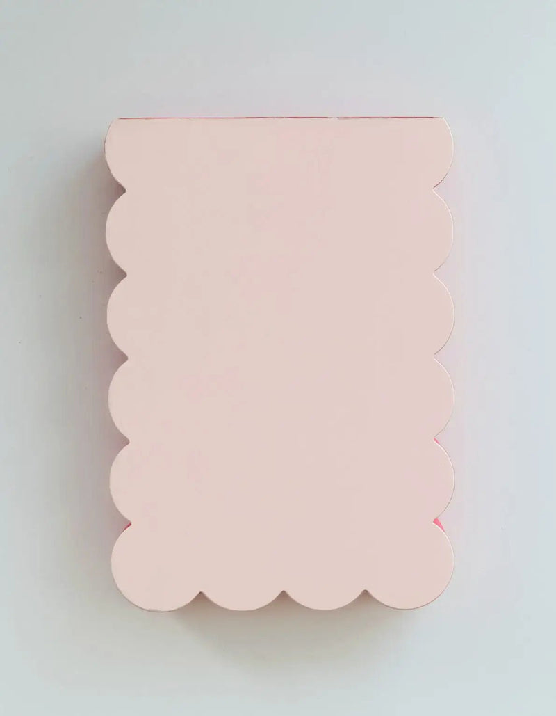 Scalloped Shaped Notepad | Peach + Persimmon Edge - Art Department LLC