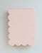 Scalloped Shaped Notepad | Peach + Persimmon Edge - Art Department LLC