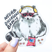 Neurodivergent Raccoon Vinyl Sticker - Art Department LLC